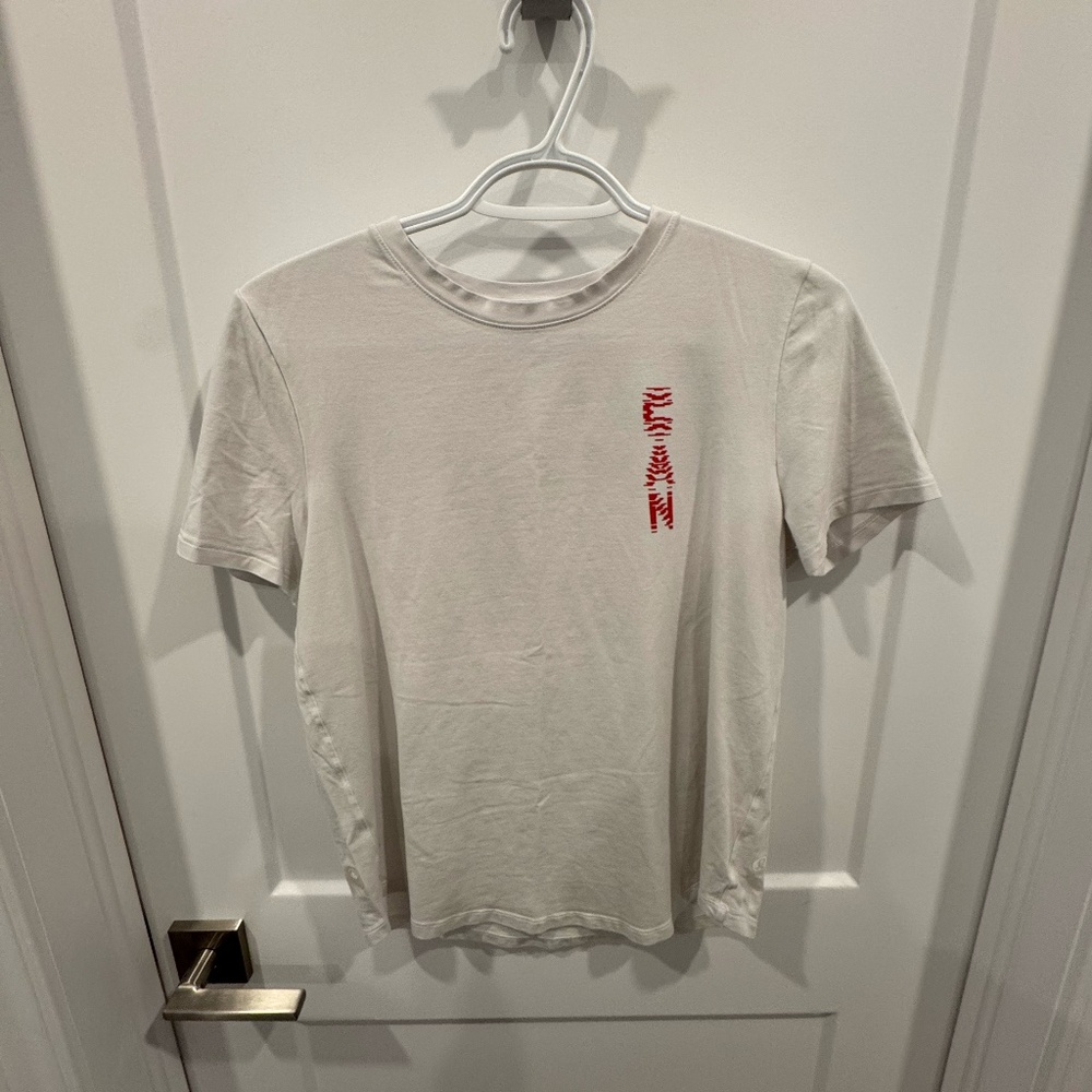Lululemon white and red Canada T-shirt